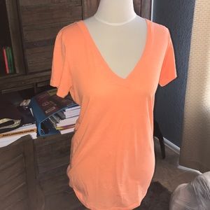 Neon Orange V Neck VS T-shirt